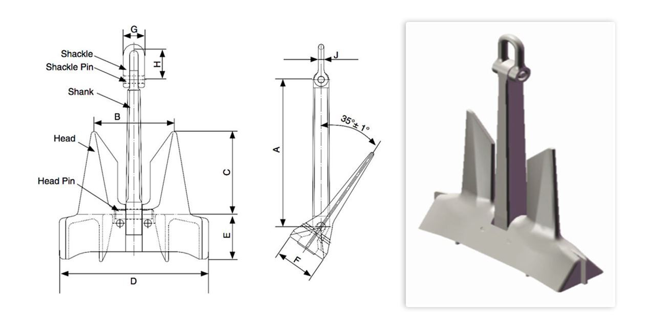 AC-14 hhp anchor cad drawing